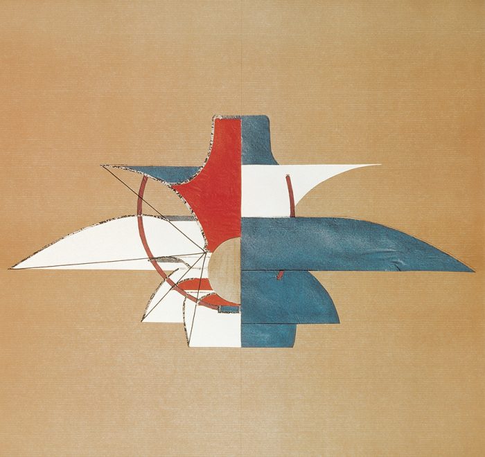 ポール・ヘニングセンの紙を使ったコラージュ「PH 5」の断面を表現したポスター。