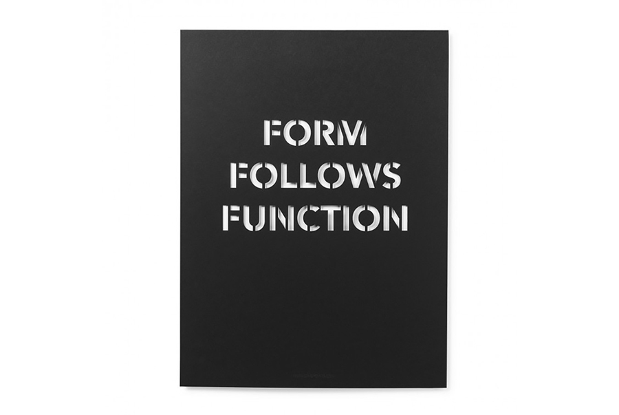 ポスター FORM FOLLOWS FUNCTION （ブラック）　30×40cm　¥2,800　サンクポアン（ CAST JAPAN ）