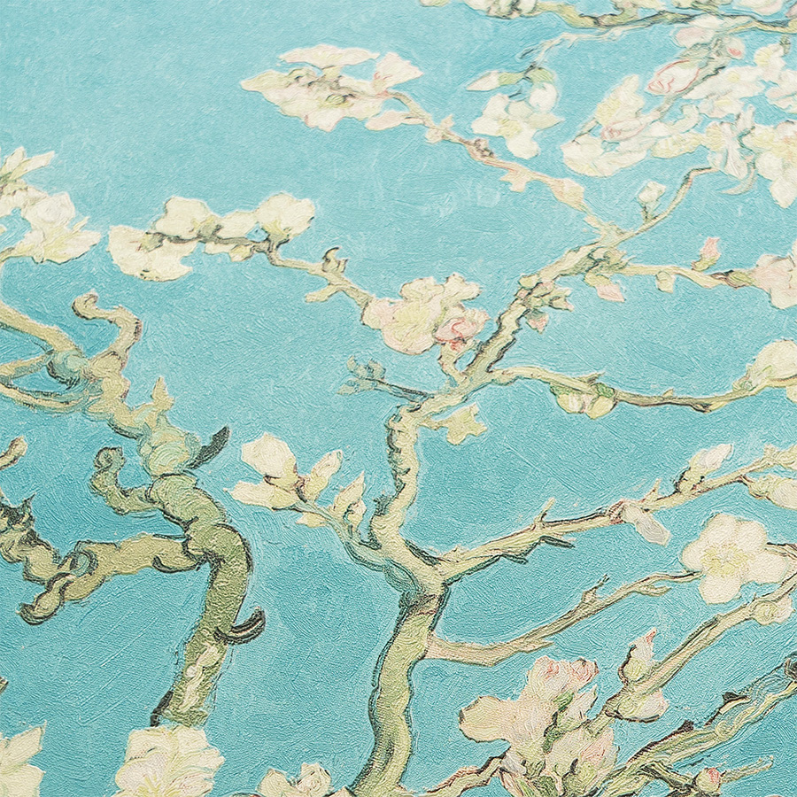 ヴァンゴッホミュージアムとのコラボレーションコレクション。ヴァン・ゴッホの描いた梅の花の絵は日本美術の世界観に影響を受けている。