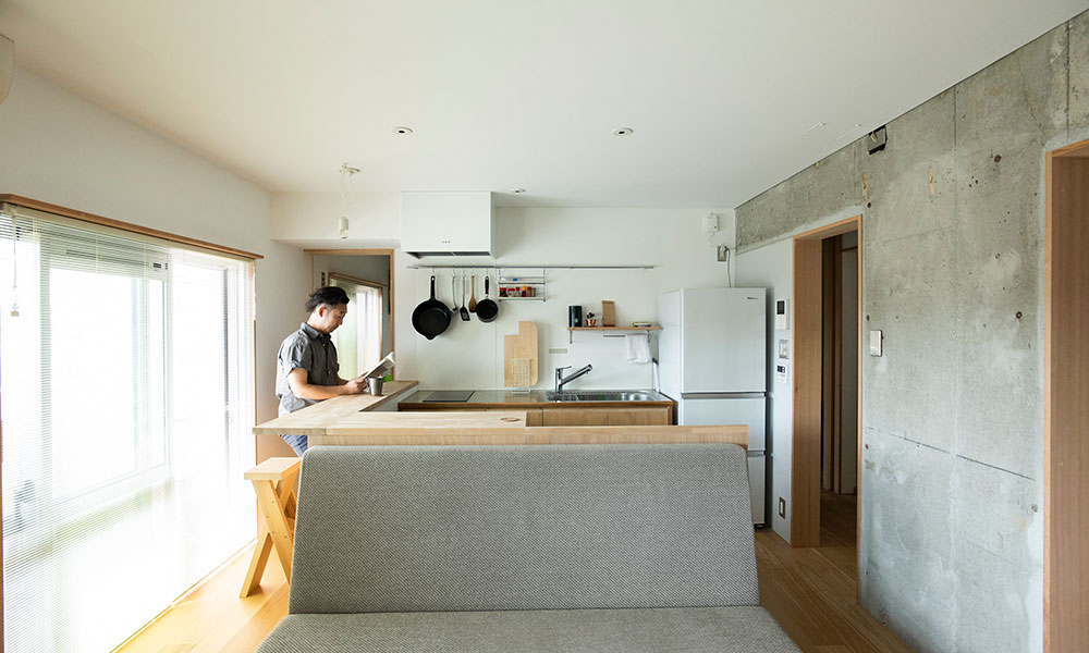 建築家の自邸リノベ 49㎡を最大限に活かす回遊できるワンルーム