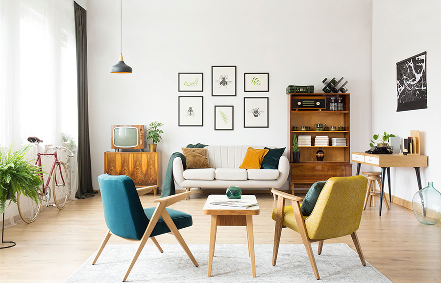 日本の住宅のサイズ感に合う北欧家具のヴィンテージを使った北欧モダンインテリアも長く人気を誇っている。