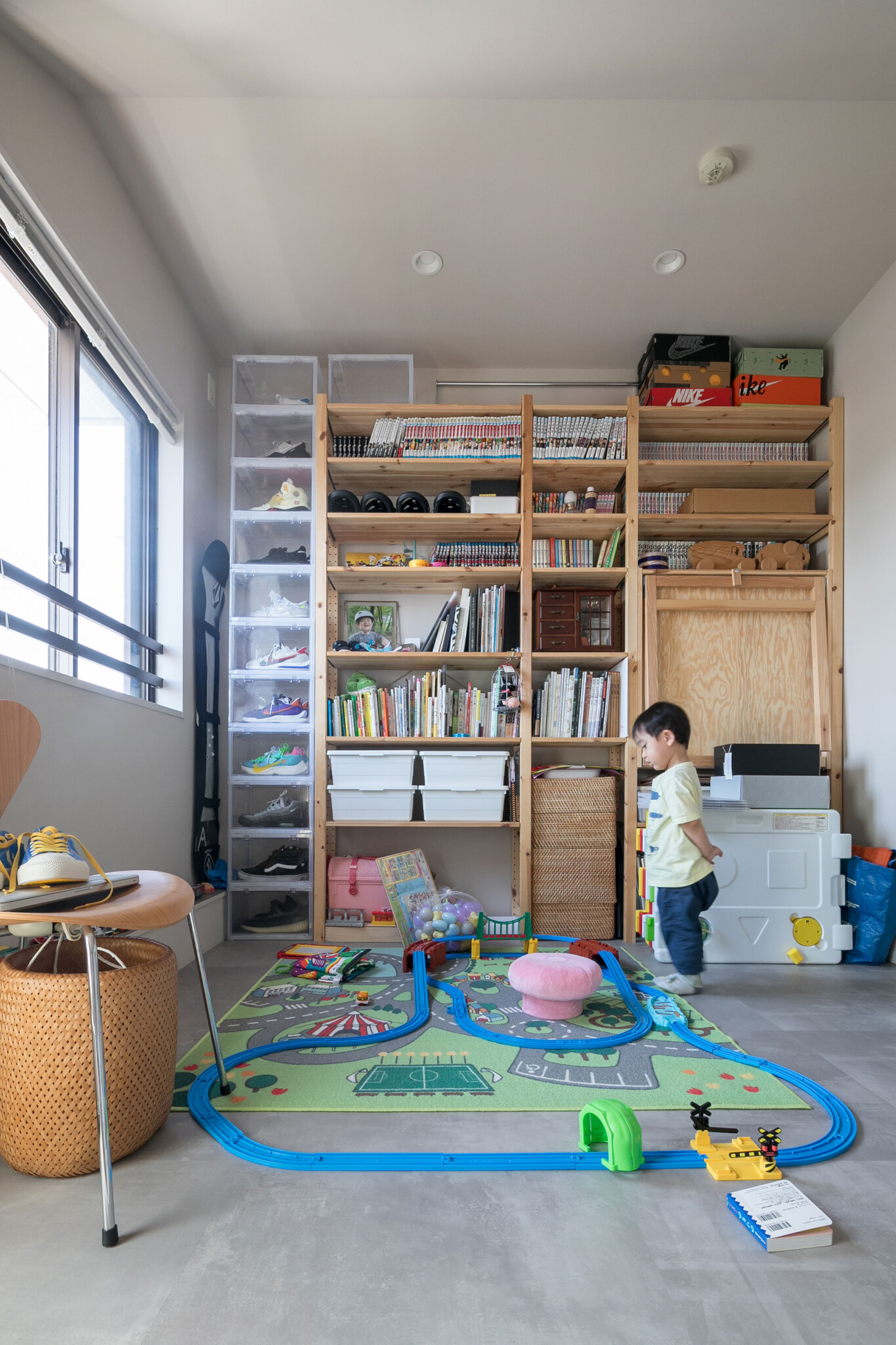 現在はフリースペースとして使っているロフトは将来的には子ども部屋として活用することを想定している。