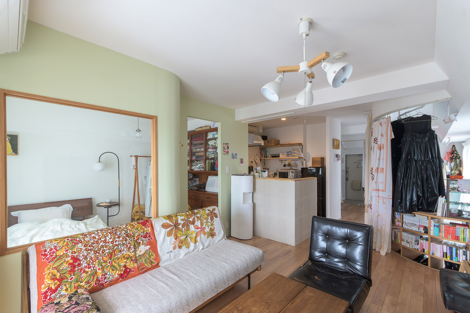 ワンルームのような開放感のある間取り。