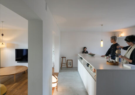 湘南の団地リノベ白と黒、素材で整える豊かな空間