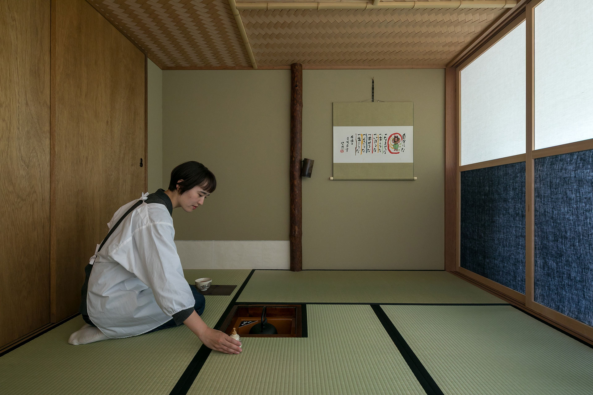 高校時代にお茶を始めた未來さん。茶道の師匠に「家を作るなら茶室を作ったほうがいい」とアドバイスを受けて作った茶室。